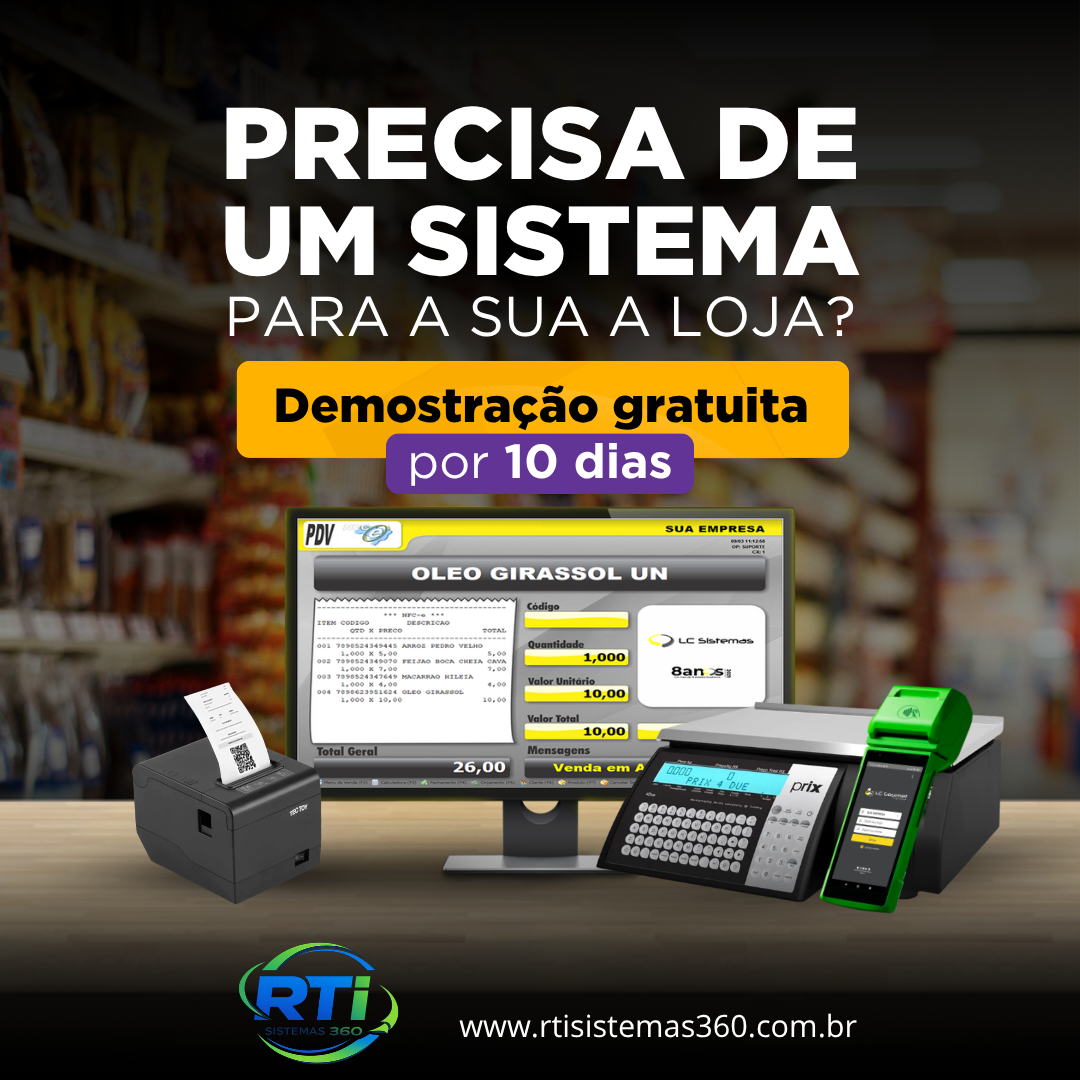 Precisa de um sistema comercial